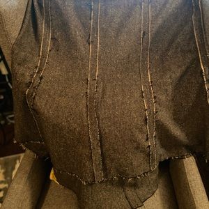 raw cut high low plus size skirt